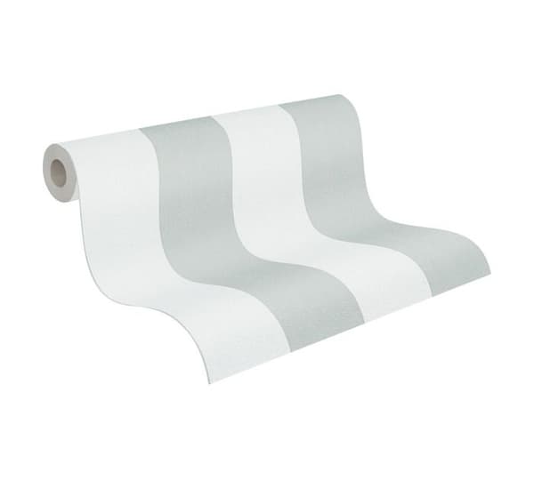 Non-woven tapet 397959 Vit Grå Ränder Vågor A.S. Creation