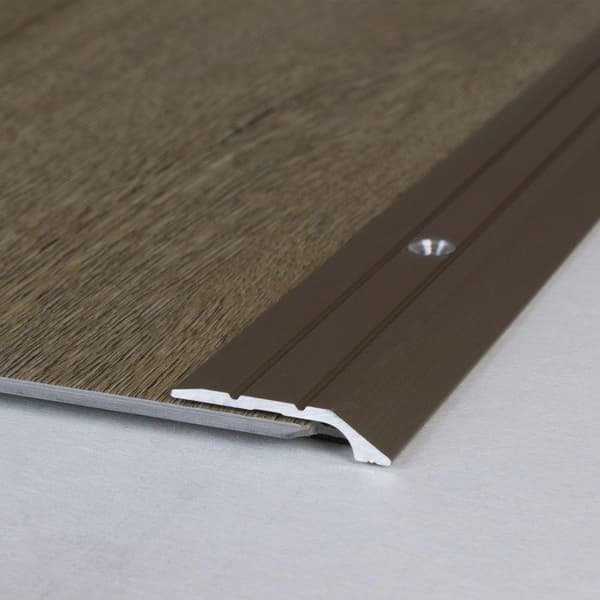 Avslutningsprofil, ramlängd 4,5 mm anodiserad aluminium, mörkbrons - 900 - borstad.