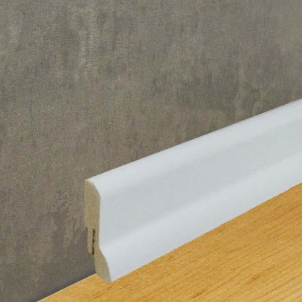 Plint 20 x 60 x 2500 mm MDF belagd Vit PROVISTON