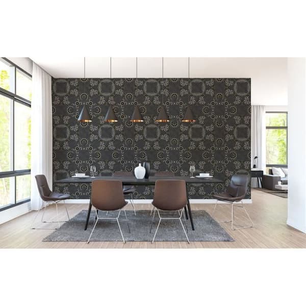 Abstract wallpaper M1-No.60599 digital print grey black