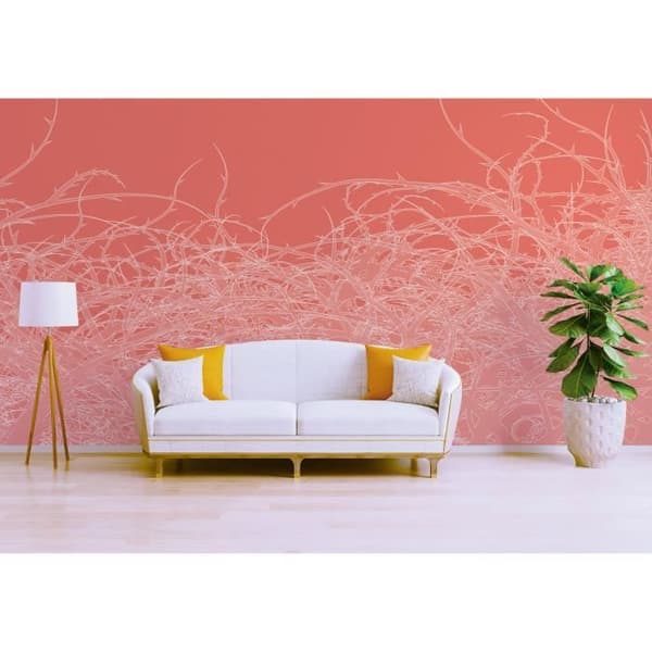 Grafiskt tapet M1-No.60307 Digitaltryck Rosa Vit