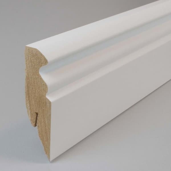 PROVISTON Vit plint 16 x 58 x 2500 mm MDF Hamburgerprofil Plint