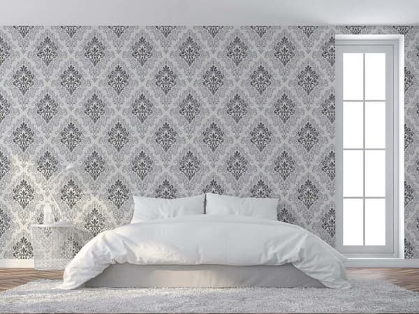 Baroque Tapet M1-No.2446 Antracit Grå Ornament