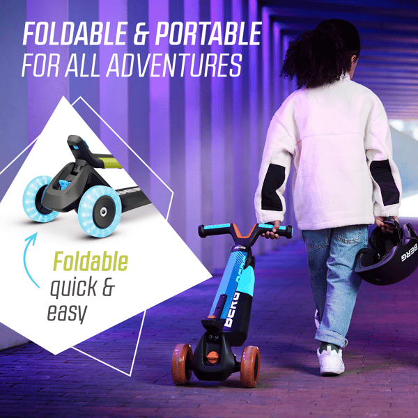 BERG Sparkcykel Nexo Foldable Lights Lime, 2 år och uppåt