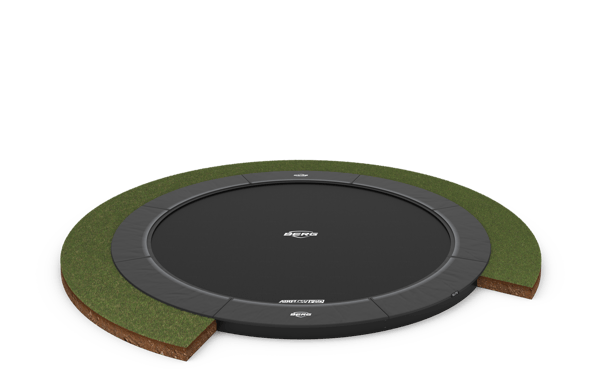 BERG Trampolin SPORTS Elite FlatGround 380 Grå til Børn