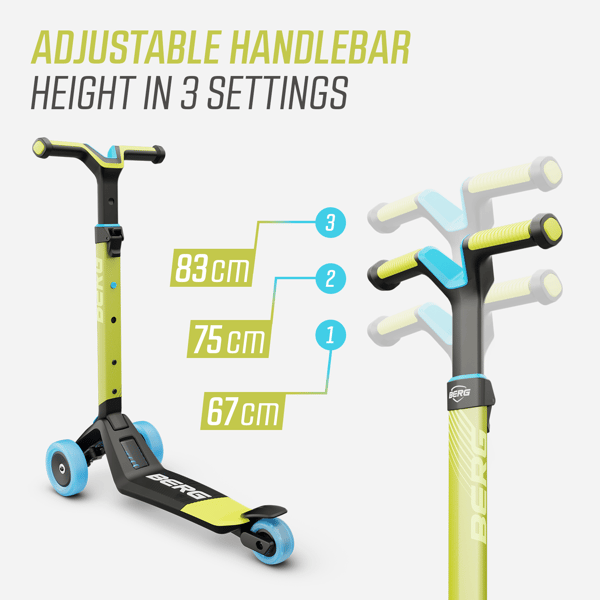 BERG Løbehjul Nexo Foldable Lime, 2 år og opefter