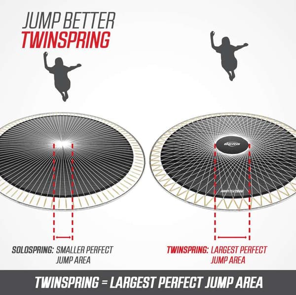 BERG Trampolin Elite Regular 380 Grå + Safety Net Deluxe til Børn