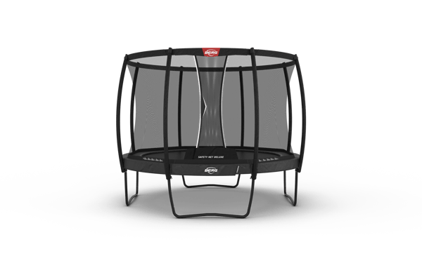 BERG Studsmatta Champion Regular 330 Grå + Safety Net Deluxe för Barn, Trampolin