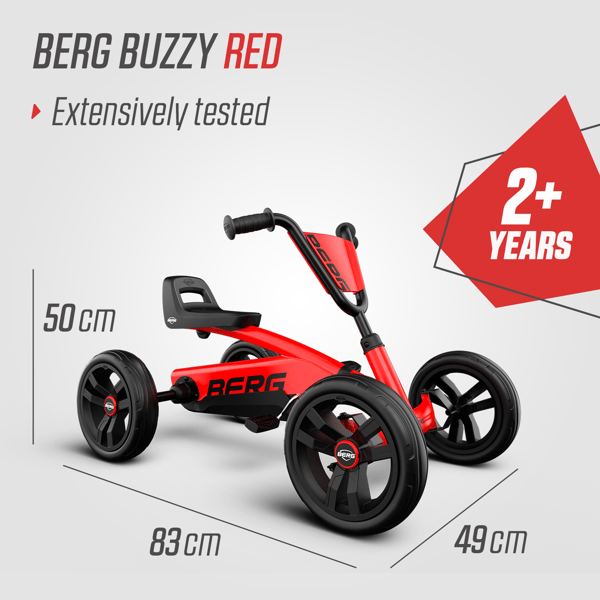 BERG Trampbil Buzzy Röd, 2 år och uppåt