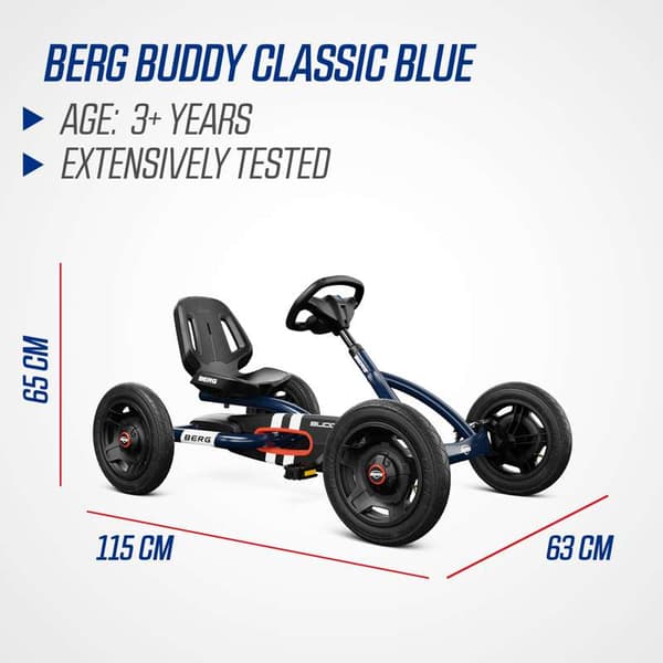 BERG Trampbil Buddy Classic Blå, 3 år och uppåt