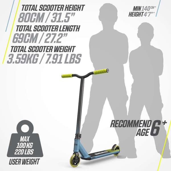 BERG Sparkcykel Proxus X1 Blå/Lime, 6 år och uppåt