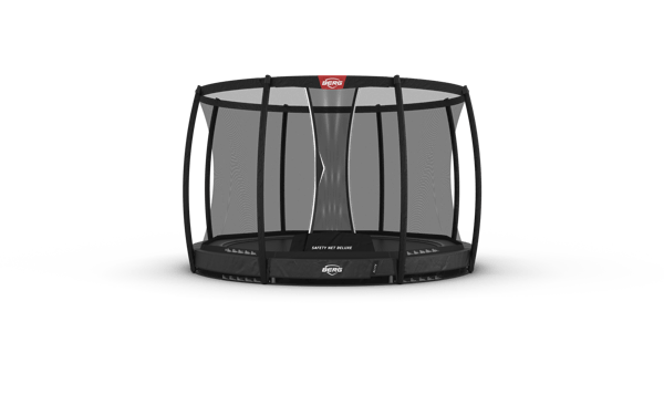 BERG Trampolin Elite InGround 330 Grå + Safety Net Deluxe til Børn, InGround