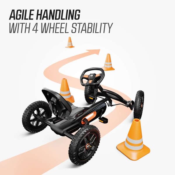 BERG Pedalvogn Buddy Cross Sort, 3 år og opefter, Gokart