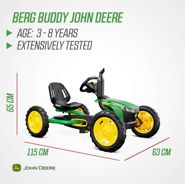 BERG Trampbil Buddy John Deere, 3 år och uppåt