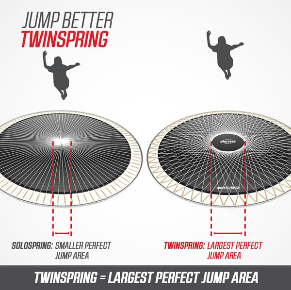 BERG Trampolin Elite Regular 330 Grå + Safety Net Deluxe til Børn