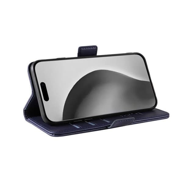 Plånboksfodral - ANNORLUNDA - iPhone 16 Pro Max - PU-läder - Magnetisk - Saphirblå