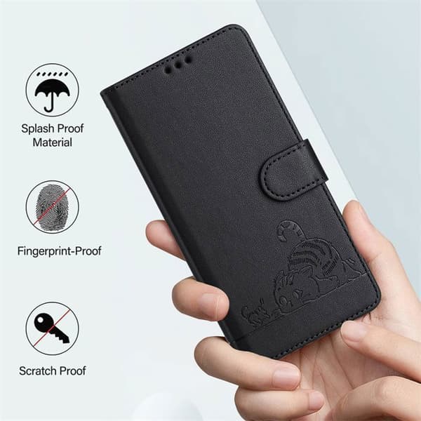 Hölster - ANNORLUNDA - iPhone 15 Pro 6.1 - PU-läder - RFID - Hållbart skydd