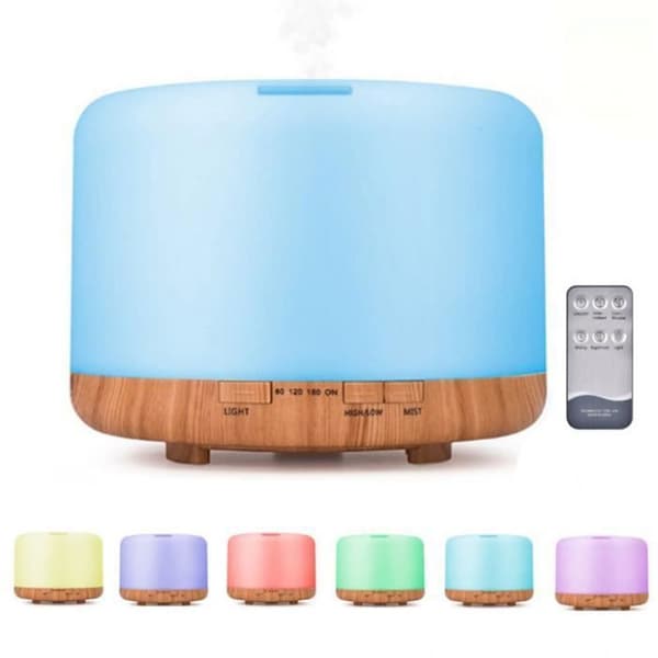 Æterisk olie diffuser - ANDERLEDES - Ultralyd - 500 ml - 7 LED - Stille