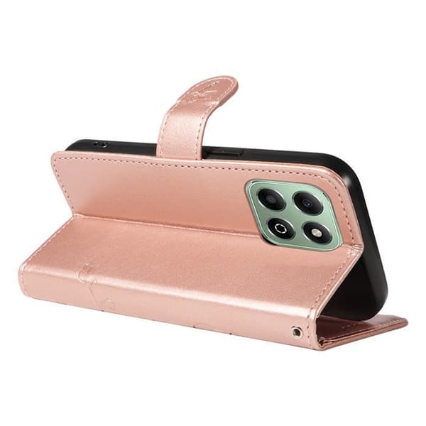 Mobilskal - ANNORLUNDA - Honor X6b - Premium PU-läder - Plånboksfodral - Rosa