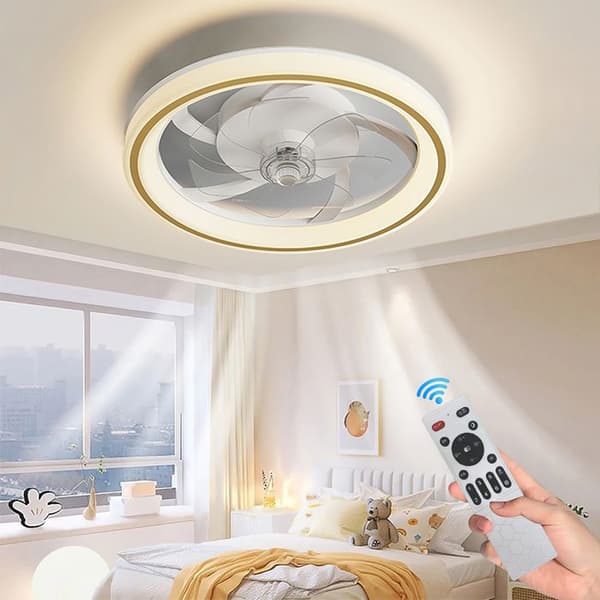 LED loftventilator - PRUMYA - 48 cm - 6 hastigheder - 3 temperaturer (dæmpbar)