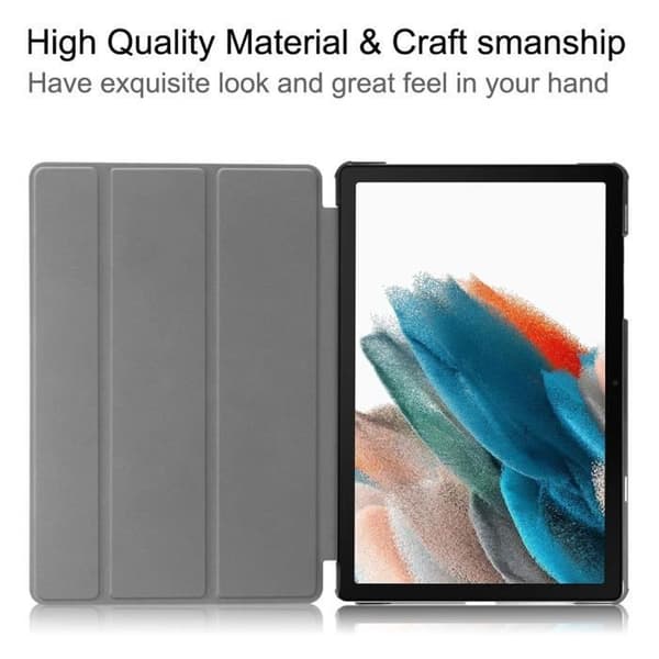 Tablet Cover - ANDERLEDES - Galaxy Tab A9 Plus - PU Læder - 11 tommer - Stødabsorberende Blå
