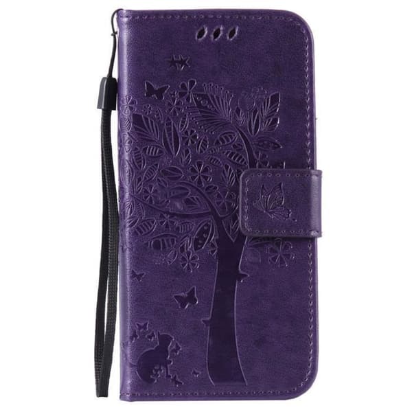 Plånboksfodral - ANNORLUNDA - iPhone 6 / 6s - PU-läder - Lila - Stötsäker