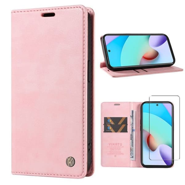 Mobilfodral - ANNORLUNDA - iPhone 16 Plus - PU-läder - Stötsäker - Rosa