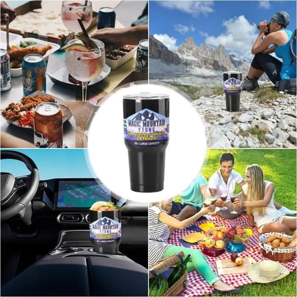 Rejsekop - ATOMSTACK - ATOMSTACK - 30 fl oz - Rustfrit stål - Dobbeltvægget vakuumisoleret