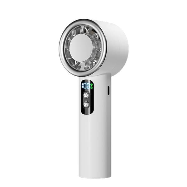 Mini bærbar ventilator - LEYUANDODO - BRÆNDER - Æblegrøn - Genopladelig USB - Digital skærm