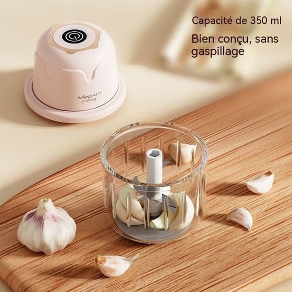 Multifunktionell elektrisk hackare - LEYUANDODO - ELEKTRISK HACKARE - Rosa - 350 ml - 3 blad