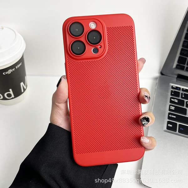 Telefoncover - LEYUANDODO - iPhone 12 Pro Max - Hårdt polycarbonat - Mesh-mønster - Stødbeskyttelse