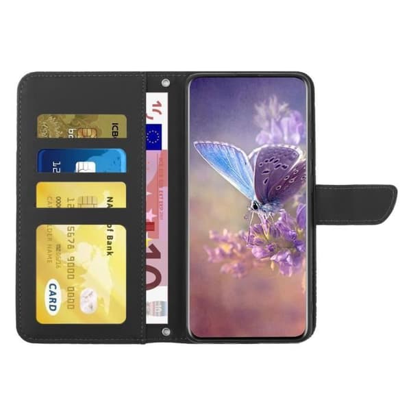 Etui - ANDERLEDES - Xiaomi 12 Lite - PU Læder - Stødabsorberende - Sort Pung