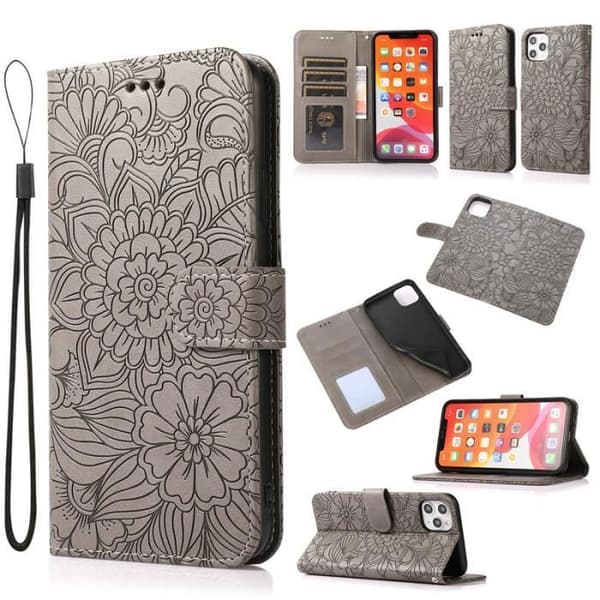Etui - ANNORLUNDA - iPhone 11 Pro - Läder - Stötsäker - 3 Kortfack
