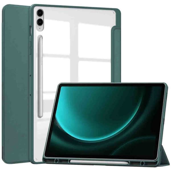Hård tabletcase - ANDERLEDES - iMOSHION Conquer - Grøn - Samsung Tab S9 FE Plus - Fuld beskyttelse