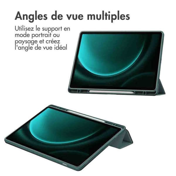 Hård tabletcase - ANDERLEDES - iMOSHION Conquer - Grøn - Samsung Tab S9 FE Plus - Fuld beskyttelse