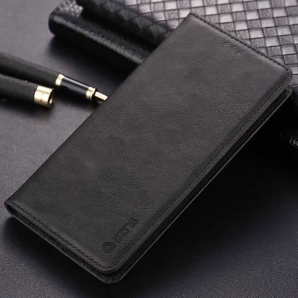 iPhone 6/6S Cover - ANDERLEDES - Premium Læder - Sort - Magnetlukning - Blød