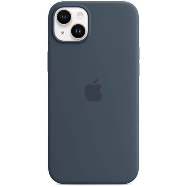 Silicone cover - ANDERLEDES - iPhone 14 Plus - Farve Storm Blue - Solid beskyttelse - Fleksibel