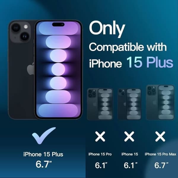 Skyddsetui - ANNORLUNDA - iPhone 15 Plus 6.7" - PU-läder - Plånbok - Mjuk