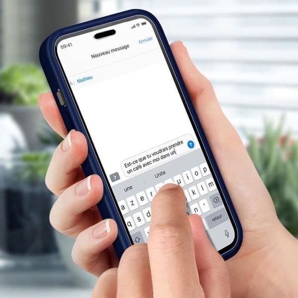 Skal - ANNORLUNDA - iPhone 15 - Heltäckande Skydd - Repfria - Mörkblå
