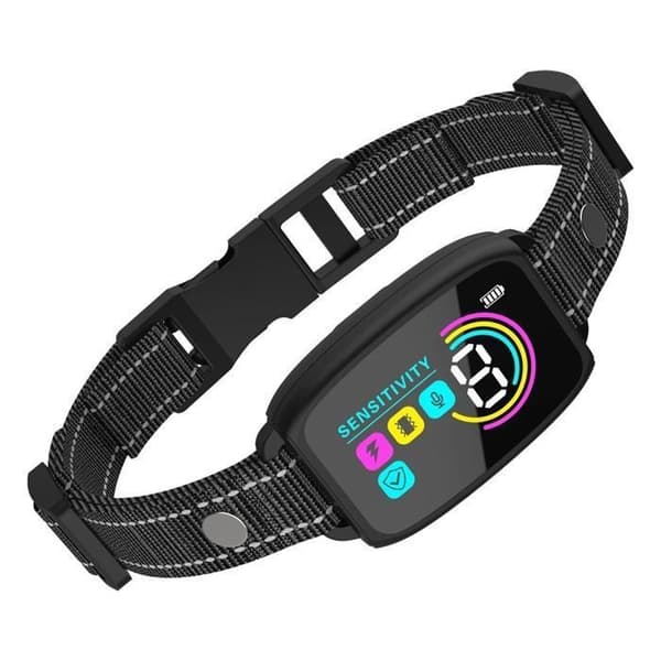 Collier Anti-Bark - ANDERLEDES - Automatisk - Stemmestyring - Sort Multifarvet - Mellem
