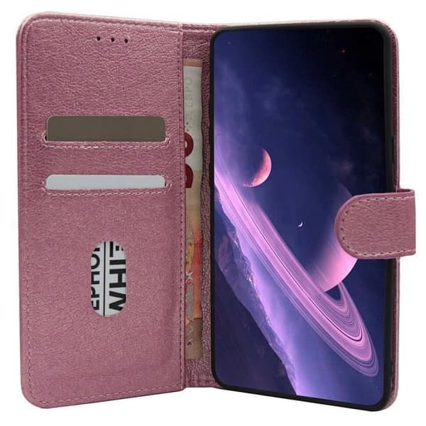 Cover Wallet - CEKA TECH - iPhone 14 Pro - Rosa - Støttefunktion - Semi-stiv