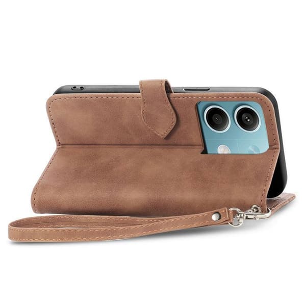 Mobilskal - ANNORLUNDA - Xiaomi Redmi Note 13 5G - PU-läder - Stötsäker - Kortfack