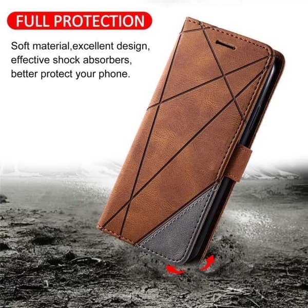 Plånboksfodral - ANNORLUNDA - OPPO A52/A72/A92 - Stötsäker - PU-läder - Brun