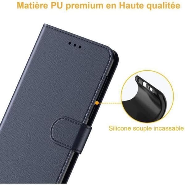 Telefonfodral - ANNORLUNDA - iPhone XR - PU-läder - Magnetflik - Blå