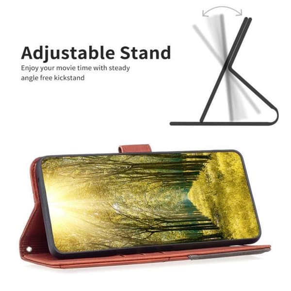 iPhone 15 Plus Cover - ANDERLEDES - Pungetui - PU Læder - Stødabsorberende - Brun