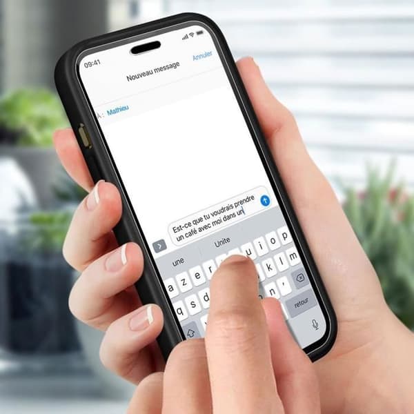 Telefoncover - ANDERLEDES - iPhone 14 Pro Max - 360° fuld beskyttelse - Silikone + PC - Sort
