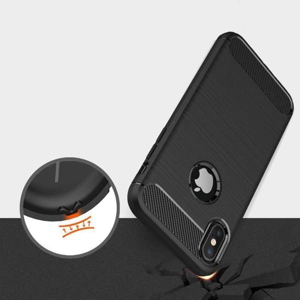 Mobilskal - ANNORLUNDA - iPhone XS Max - Svart - TPU - Robust skydd