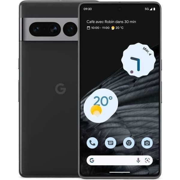 Mobiltelefon - GOOGLE - Pixel 7 Pro - 128 GB - Dual SIM - Sort