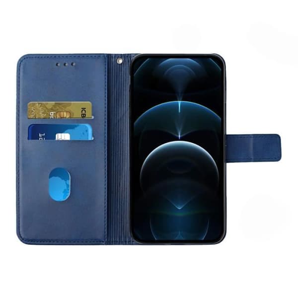 Fodral Etui - ANNORLUNDA - Oppo A94 5G - PU-läder - Blå - Mjuk