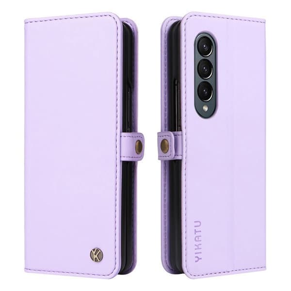 Mobilskal - ANNORLUNDA - Samsung Galaxy Z Fold 4 - Lila - Stöd - Magnetlås
